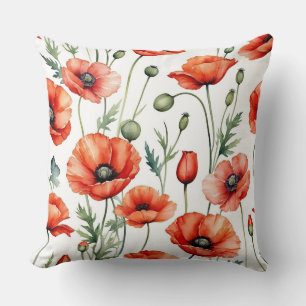 Coussin Poppies rouges