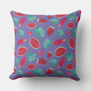 Coussin Popsicle, cerise, fraise et pastèque