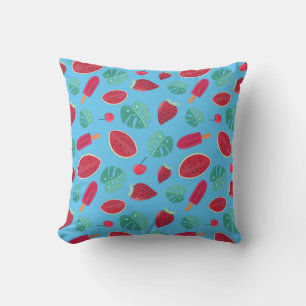 Coussin Popsicle, cerise, fraise et pastèque