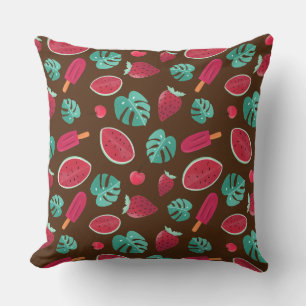 Coussin Popsicle, cerise, fraise et pastèque