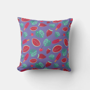 Coussin Popsicle, cerise, fraise et pastèque