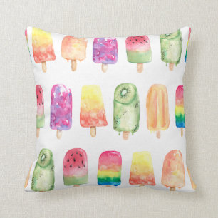 Coussin Popsicles aquarelles