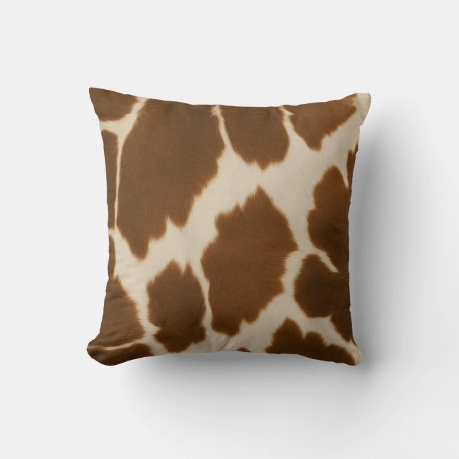 Coussin Populaire Vache Faux Cuir Elégante Collection (Recto)