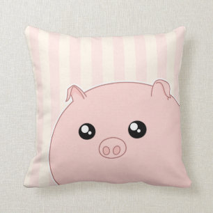Coussin Porc rose potelé mignon de Kawaii