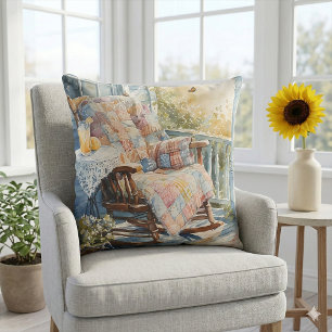 Coussin Porche Coquet avec Charme de Courte-Pointe et Limo