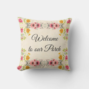 Coussin Porche fleuri