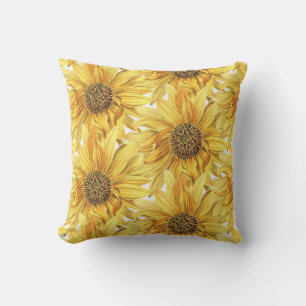 Coussin Porche ou patio de tournesol jaune