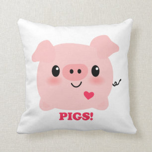 Coussin Porcs d'amour de Kawaii I