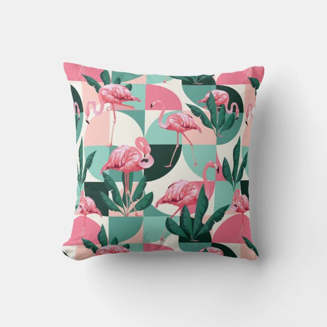 Coussin Poreiller à lancer Flamingo (Recto)