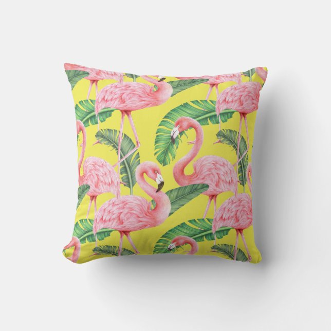 Coussin Poreiller à lancer Flamingo (Recto)