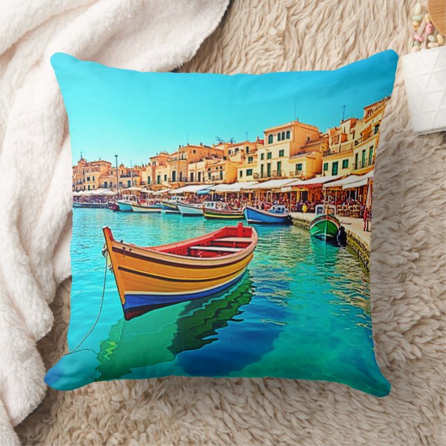 Coussin Port animé : Bliss méditerranéens (Couverture)