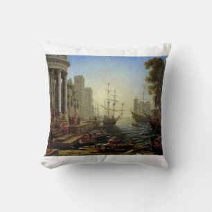 Coussin Port maritime avec l'embarquement de Saint Ursula