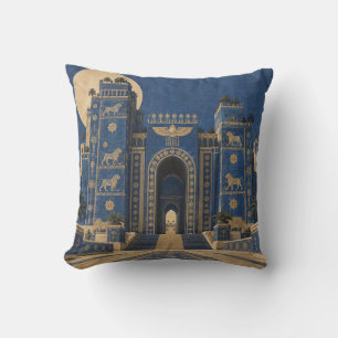 Coussin Porte ancienne bleu lapis Clair de lune