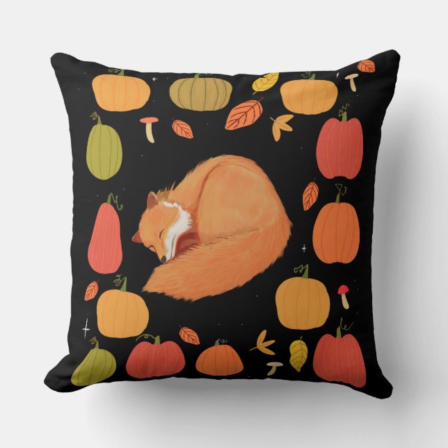 Coussin Porte-clés en acrylique renard d'automne (Recto)
