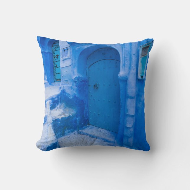 Coussin Porte de ville bleue (Recto)