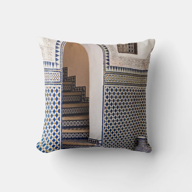 Coussin Porte en carrelage marocain (Recto)