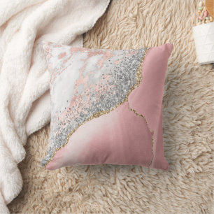 Coussin Porte en marbre rose