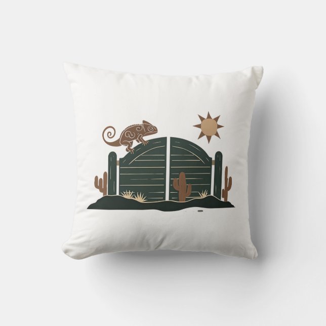 Coussin Porte Saloon Caméléon (Recto)