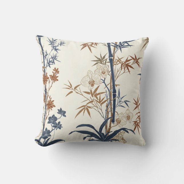 Coussin Portes-oreillers botaniques en bambou (Recto)