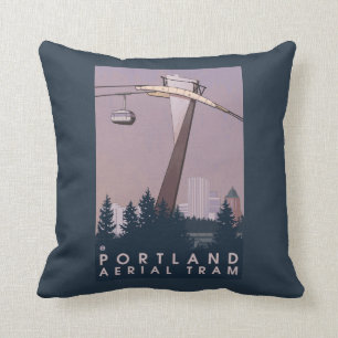 Coussin Portland, scène de tram d'OregonAerial