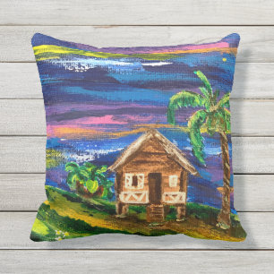Coussin Porto Rico djibaro maison en plein air poussette