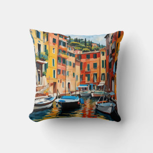 Coussin Portofino Italie Bateaux méditerranéens