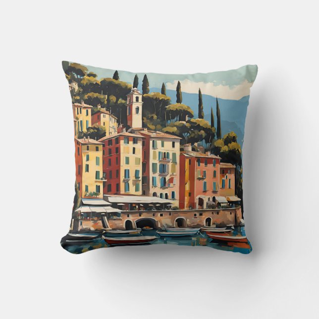 Coussin Portofino Italie Méditerranée (Recto)
