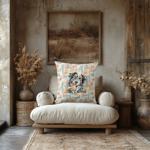 Coussin Portrait Abstrait Australie Berger personnalisé Re