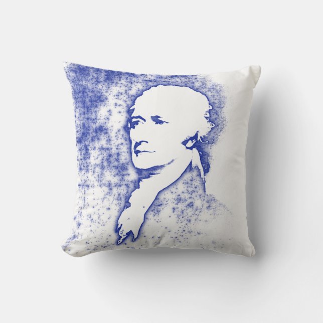 Coussin Portrait Alexander Hamilton d'art de bruit dans le (Recto)