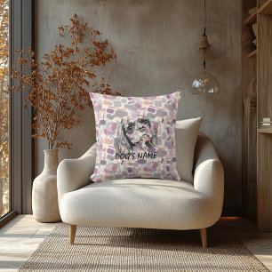 Coussin Portrait Cavalier personnalisé Motif Abstr