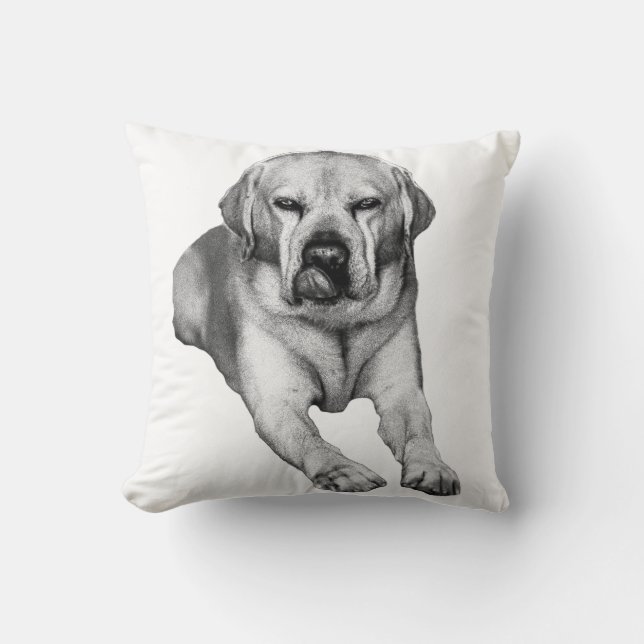 Coussin Portrait côté feu dans l'ombre (Recto)