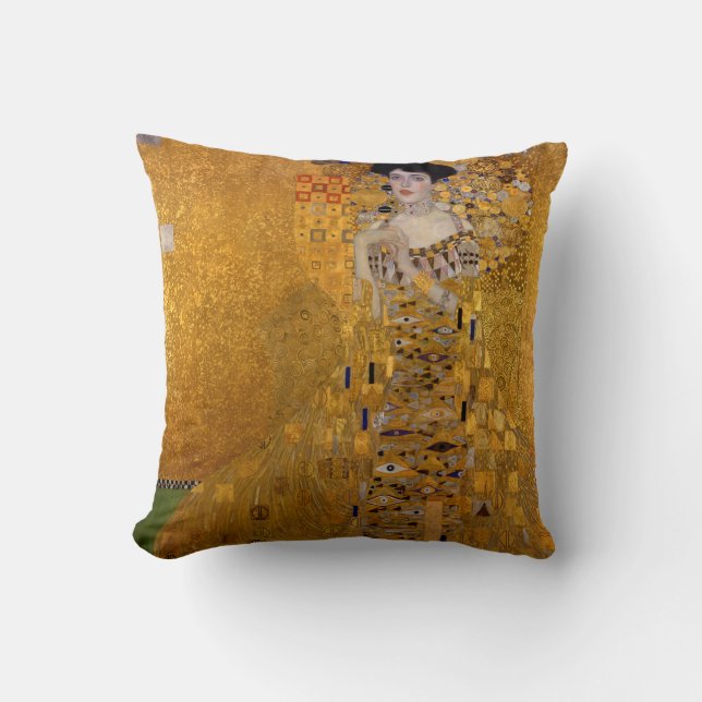 Coussin Portrait d'Adele Bloch-Bauer par Gustav Klimt 1907 (Recto)