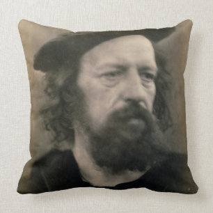 Coussin Portrait d'Alfred, seigneur Tennyson (1809-92)