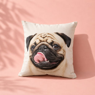 Coussin Portrait d'animal de compagnie minimaliste créez l