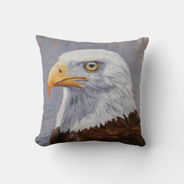 Coussin Portrait de Bald Eagle (Recto)
