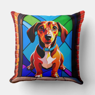 Coussin Portrait de Beagle debout