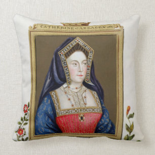 Coussin Portrait de Catherine d'Aragon (1485-1536) ęrs Qu