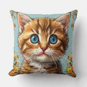 Coussin Portrait de chaton mignon