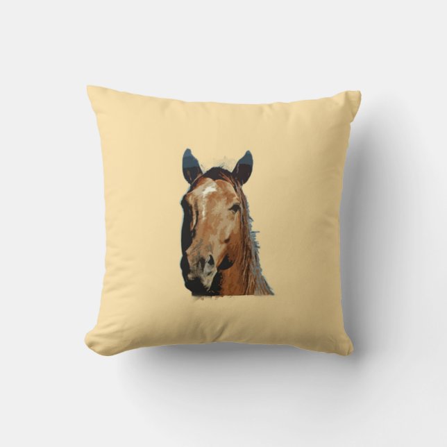 Coussin Portrait de cheval (Recto)