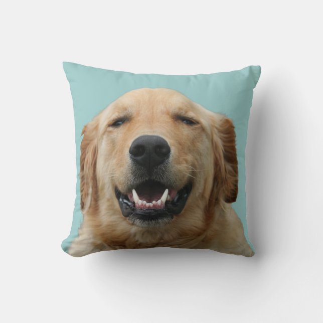 Coussin Portrait de chien de golden retriever (Recto)