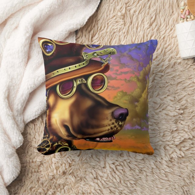 Coussin Portrait de chien Steampunk  (Couverture)