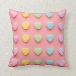 Coussin Portrait de coeurs de sucrerie