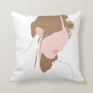 Coussin Portrait de contours moderne