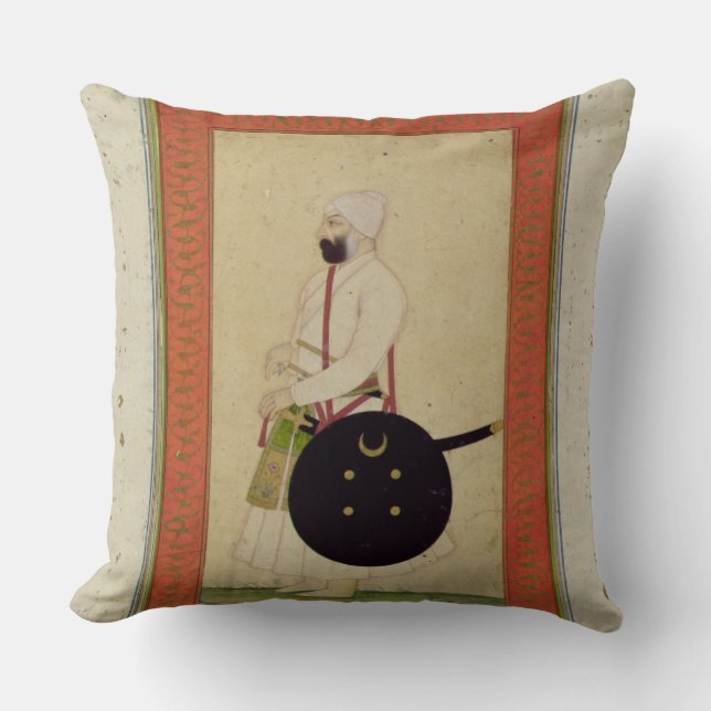 Coussin Portrait de Dilir Khan, c.1760, du grand Cli (Recto)