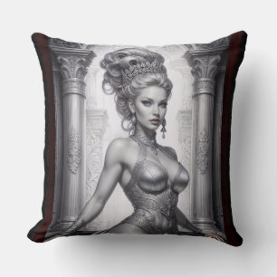 Coussin Portrait de Drusella Arkaevis AI Art par Xzendor7