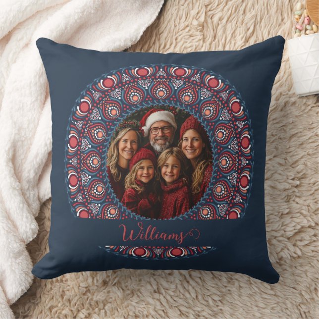 Coussin Portrait de famille personnalisé Russet Christmas  (Couverture)