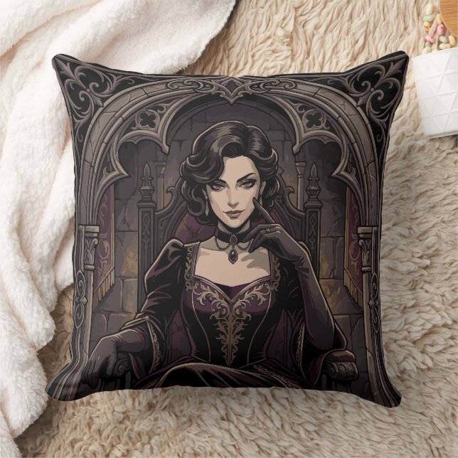 Coussin Portrait de Fantaisie de la Royauté Vampire Reine  (Couverture)