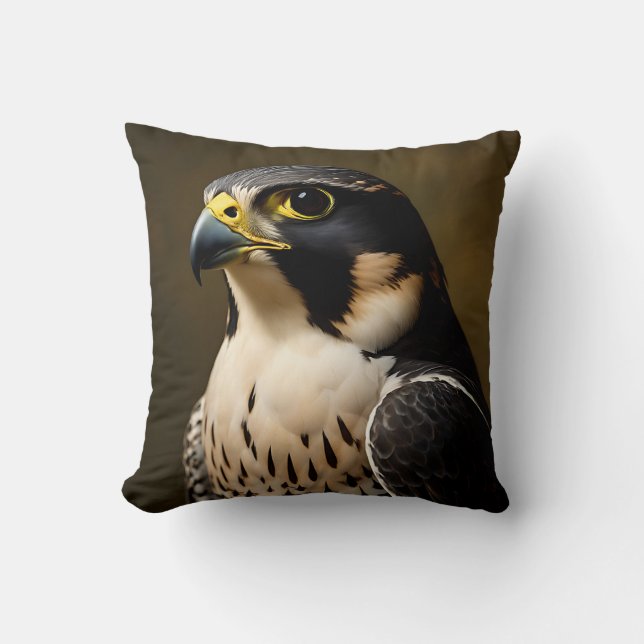 Coussin Portrait de Faucon Pèlerin (Recto)