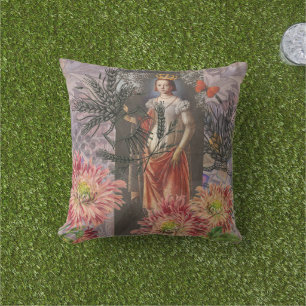 Coussin Portrait de femme Vierge Antique Coloré Riche