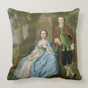 Coussin Portrait de George et de Margaret Rogers,